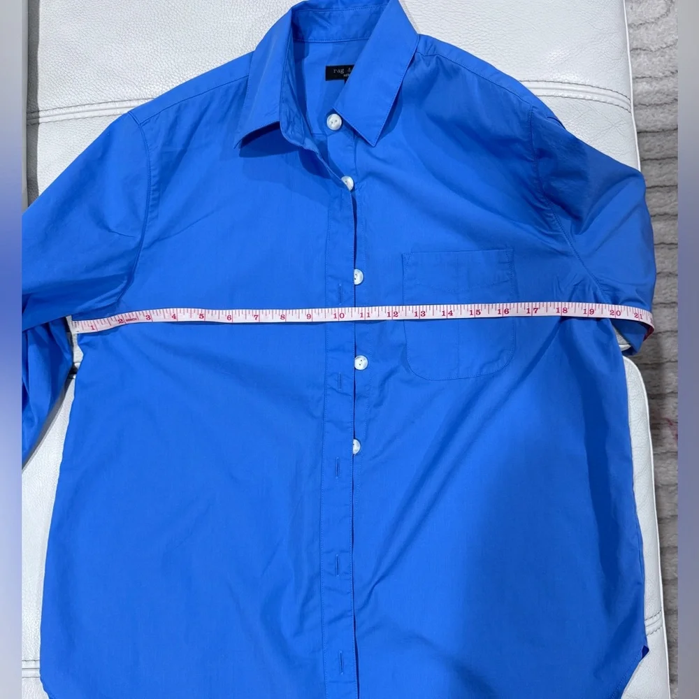 NWOT Rag & Bone Maxine Button-up Blue Shirt in XS - Picture 8 of 9